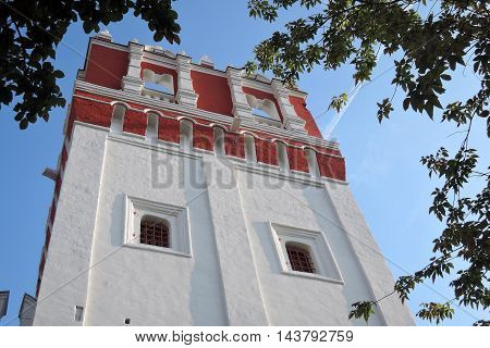 Novodevichy convent in Moscow. UNESCO World Heritage Site. Color photo, no people.