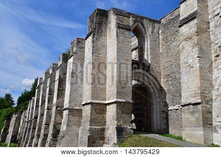 Beaumont le Roger France - august 11 2016 : the Holy Trinity priory