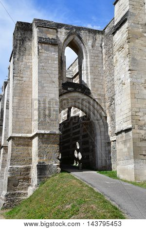 Beaumont le Roger France - august 11 2016 : the Holy Trinity priory