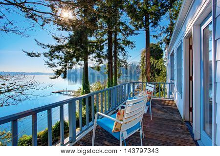 Walkout Deck  With Chairs And Amazing Water View