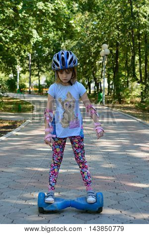 Girl Riding On The Hoverboard