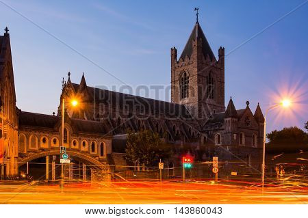 Afternoon Long Exposure Christ Church Light Streaks Dublin Ireland Cityscape
