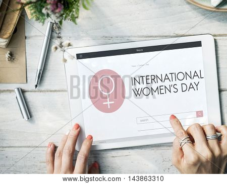 Women's Day Equality Freedom Get Involved Concept