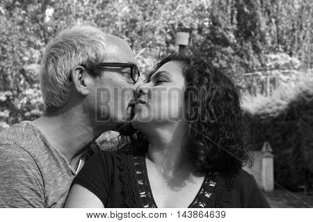 Couple In Love Kissing.happy Couple