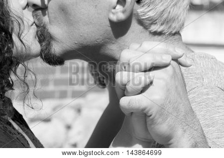 Couple In Love Kissing.happy Couple