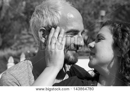Couple In Love Kissing.happy Couple