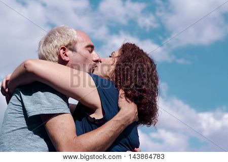 Couple In Love Kissing.happy Couple