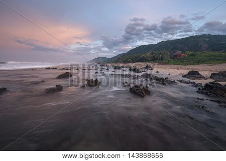 A very peaceful sunset on the mexican coast