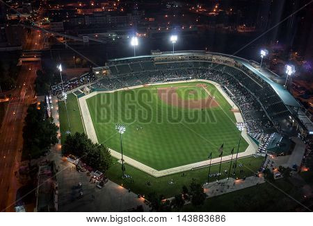 Indiananpolis Indiana USA- Auugust 16 2016. View of Victory Field home of the Indianapolis Indians playing the Louisville Bats.