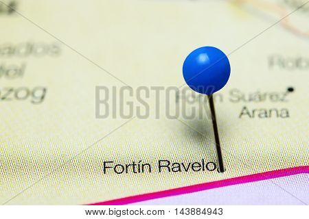 Fortin Ravelo pinned on a map of Bolivia