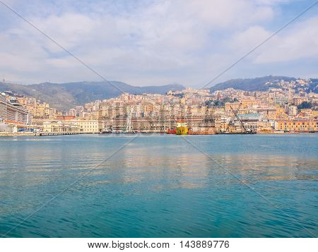Porto Vecchio Old Harbour In Genoa (hdr)
