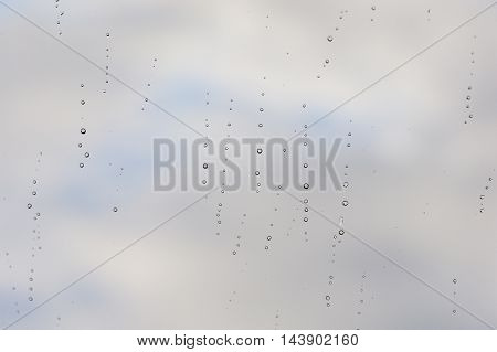 Rain Drops Sticking To Manmade Materials, Textures And Patterns.