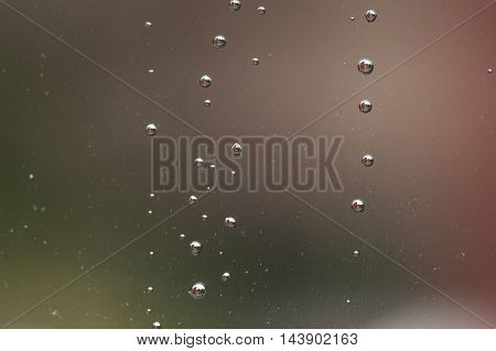 Rain Drops Sticking To Manmade Materials, Textures And Patterns.