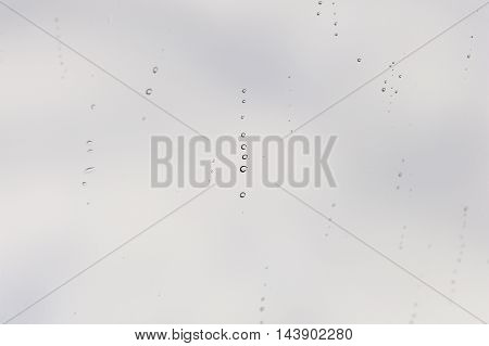 Rain Drops Sticking To Manmade Materials, Textures And Patterns.