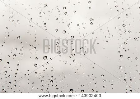 Rain Drops Sticking To Manmade Materials, Textures And Patterns.