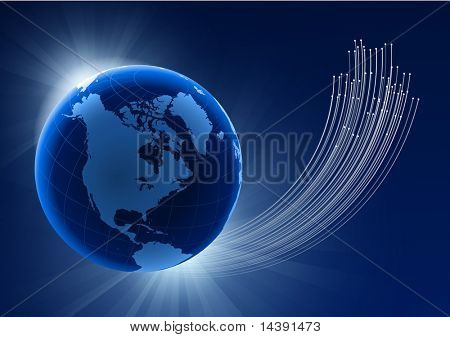 Världen på Eclipse bakgrund ursprungliga vektor Illustration