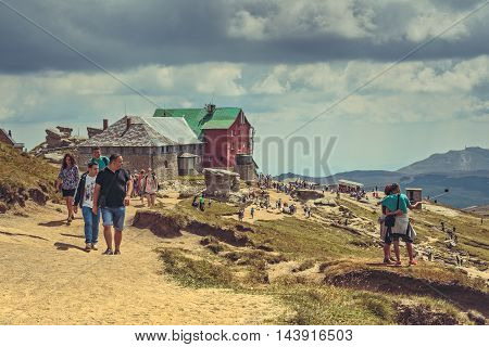 Hikers At Babele Chalet, Romania