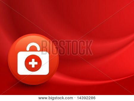 Erste-Hilfe-Kit-Symbol auf Internet-Schaltfläche-Original-Vektor-Illustration