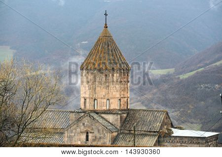 Ancient monastery Tatev in the mountains of Armenia. Was founded in year 906. 