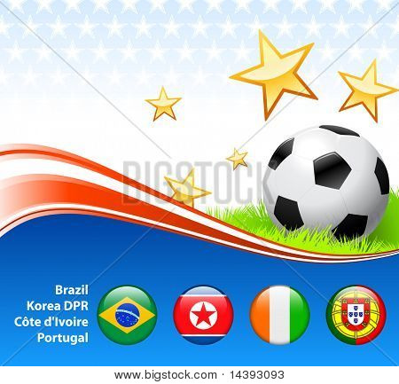 World Soccer calcio gruppo G originale illustrazione vettoriale