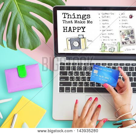Things That Make Me Happy Concept
