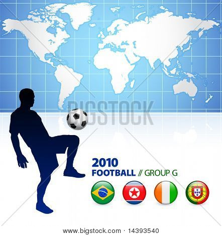 World Soccer calcio gruppo G originale illustrazione vettoriale