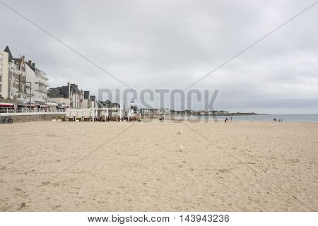 beach scenery at a commune named Quiberon in the Morbihan department in Brittany France