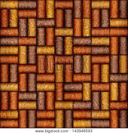 Decorative pattern of wine bottles corks - seamless background - wall panel pattern - Carpathian Elm wood texture