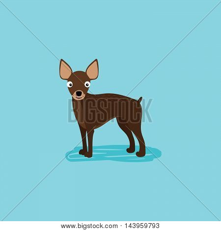 Vector cartoon dog for card design. Vector illustration