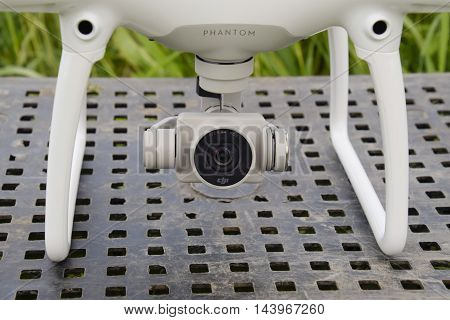 The Camera On The Suspension Quadrocopters.