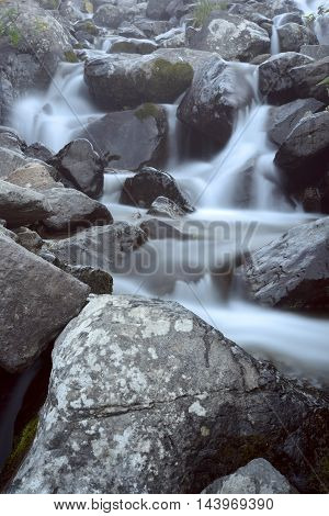 long exposure shot on the river at plateau