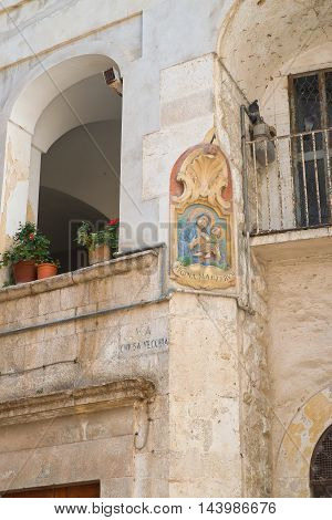 Perspective of an alleywa of Molfetta. Puglia. Italy.