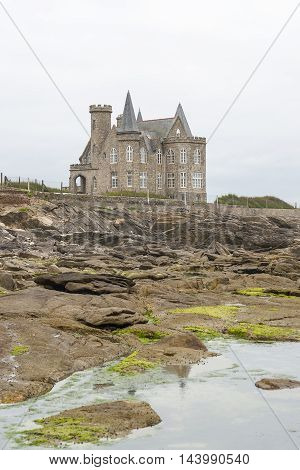 Turpault castle near a commune named Quiberon in the Morbihan department in Brittany France