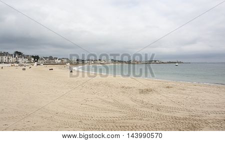 beach scenery at a commune named Quiberon in the Morbihan department in Brittany France