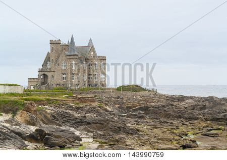 Turpault castle near a commune named Quiberon in the Morbihan department in Brittany France
