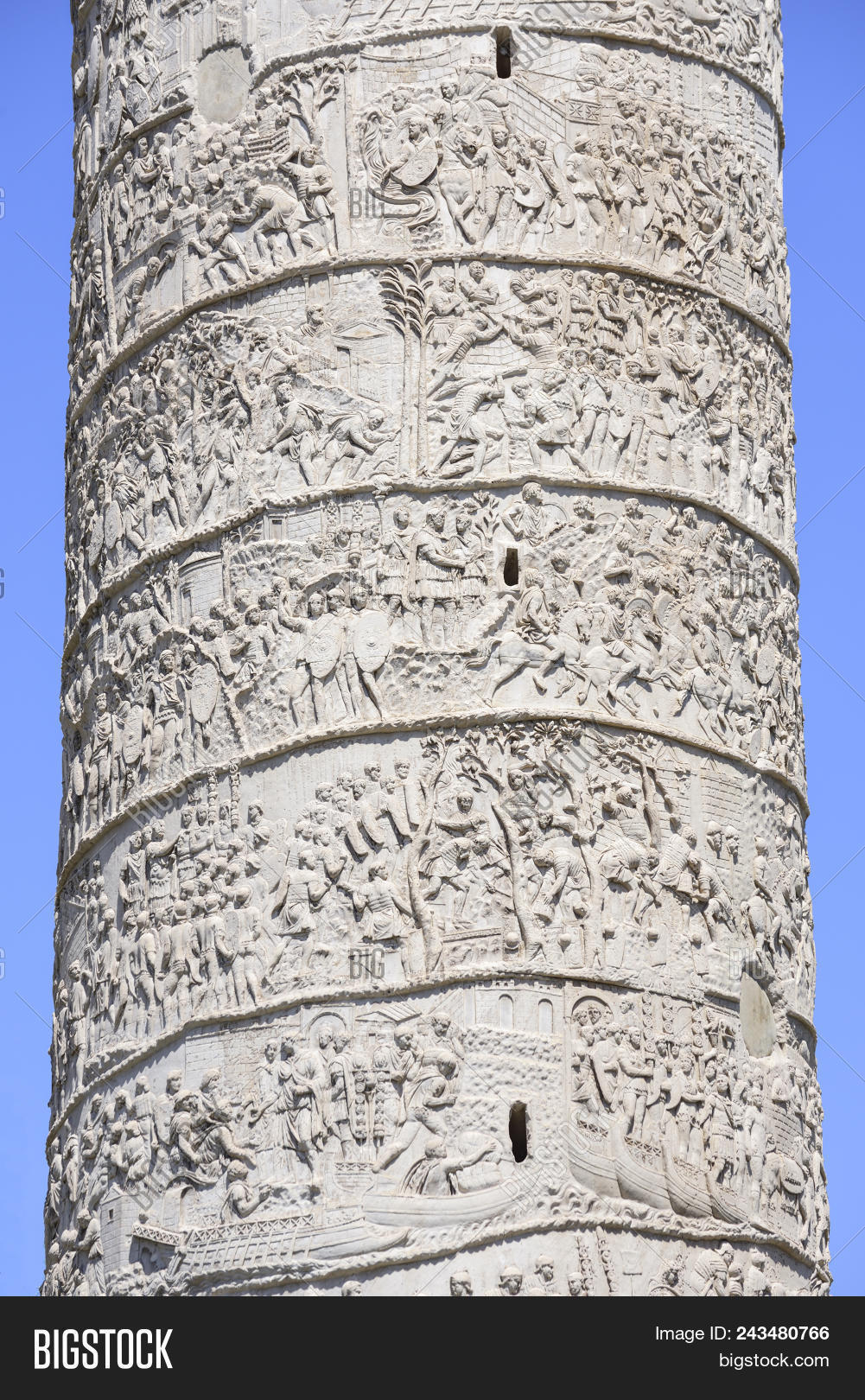 Trajan Column Rome Lettering Rome. Trajan Column. Image & Photo (Free Trial) | Bigstock