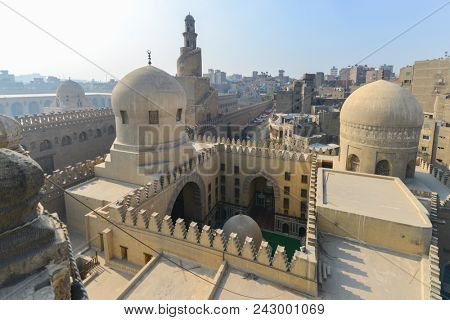 Cairo, Egypt - Ibn Tulun Mosque.  It is the oldest mosque in the city and is the largest mosque in Cairo