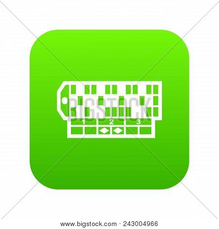 Roulette Table Icon Green Vector Isolated On White Background