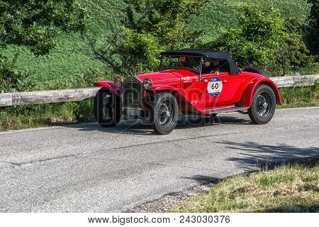 Pesaro Colle San Bartolo , Italy - May 17 - 2018 : Lancia Lambda Viii Serie Casaro	1929 Old Racing C