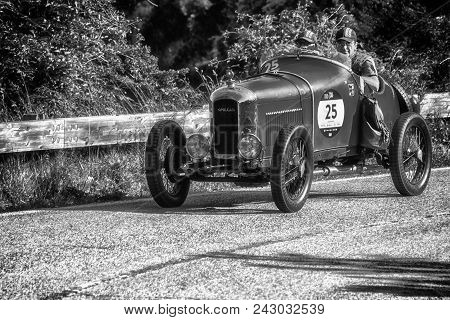 Pesaro Colle San Bartolo , Italy - May 17 - 2018 : Amilcar Cgss Siluro Corsa	1926old Racing Car In R