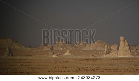 Abstract Nature Sculptures In White Desert At Sahara, Egypt