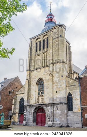 View At The Facade Of Saint Mathias Church In Maastricht - Netherlands