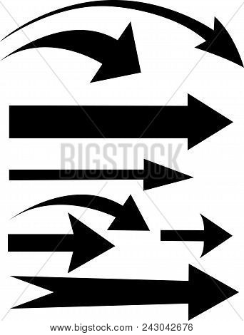 Vector Set Of Different Arrows And Symbols