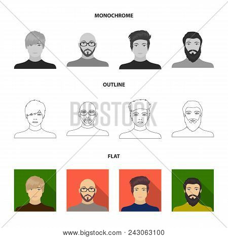 The Face Of A Bald Man With Glasses And A Beard, A Bearded Man, The Appearance Of A Guy With A Haird