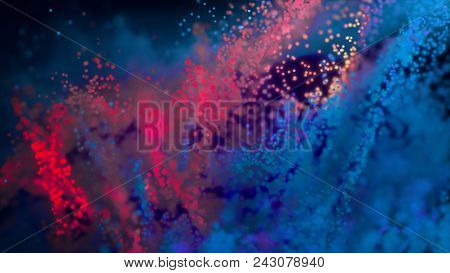 Abstract Background 8-bit. 8 Bit Galaxy In Outer Space.