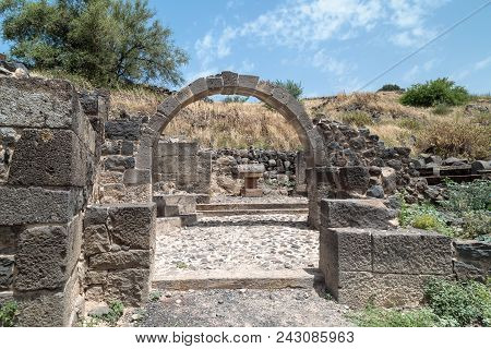 Ruins Of The Dir Aziz Synagogue, Built In The Byzantine Period, At The Beginning Of The Sixth Centur