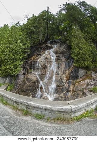 Water Flowing Down Rocky Hillside Toward Lake Willoughby