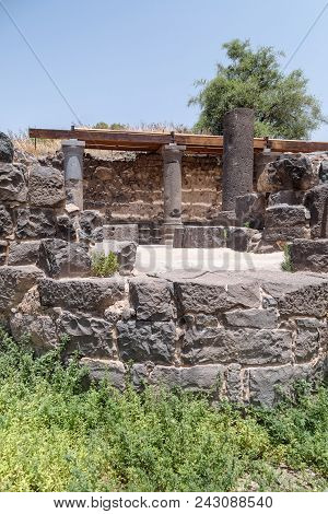 Ruins Of The Dir Aziz Synagogue, Built In The Byzantine Period, At The Beginning Of The Sixth Centur