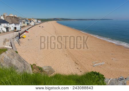 Slapton Sands Beach Devon England Uk, From Torcross In Direction Of Dartmouth