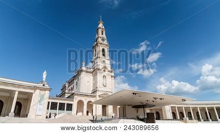 Sanctuary Of Fatima, Portugal. An Important Marian Shrines And Pilgrimage Location In The World For